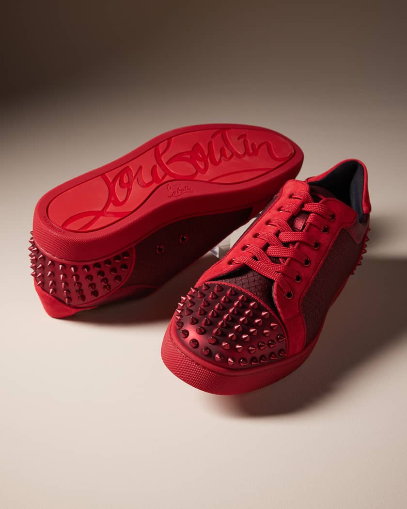 Christian Louboutin Men's Seavaste 2 Red Sole Low-Top Sneakers