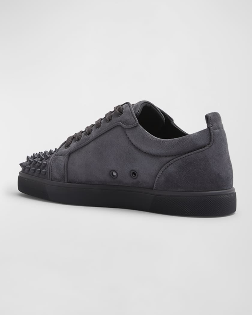 CHRISTIAN LOUBOUTIN: Louis Junior Spikes Orlato suede sneakers