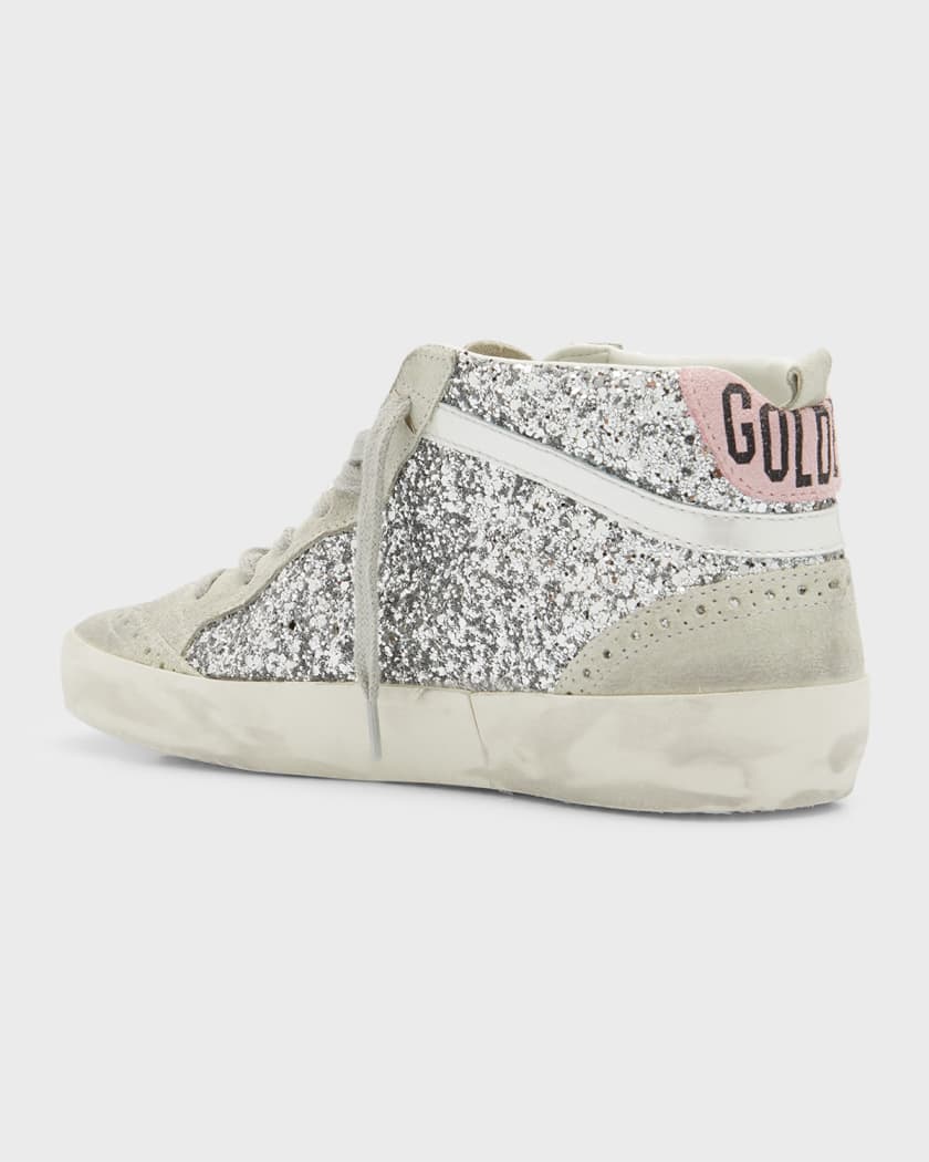 Golden goose mid clearance star pink glitter