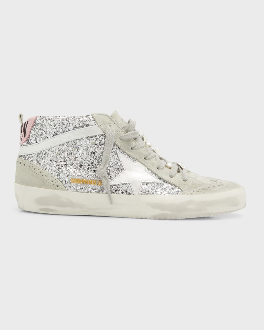 Glitter golden top goose mid star