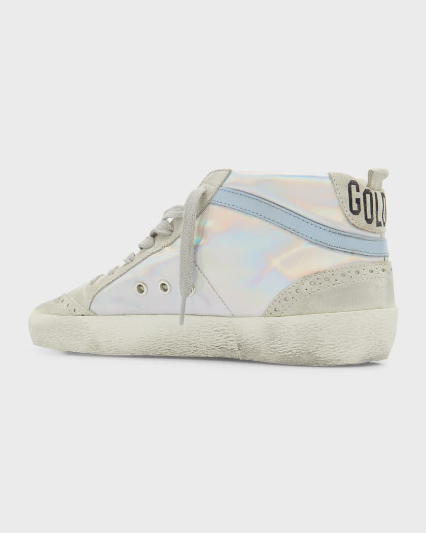Mid Star Iridescent Glitter Wing Tip Sneakers