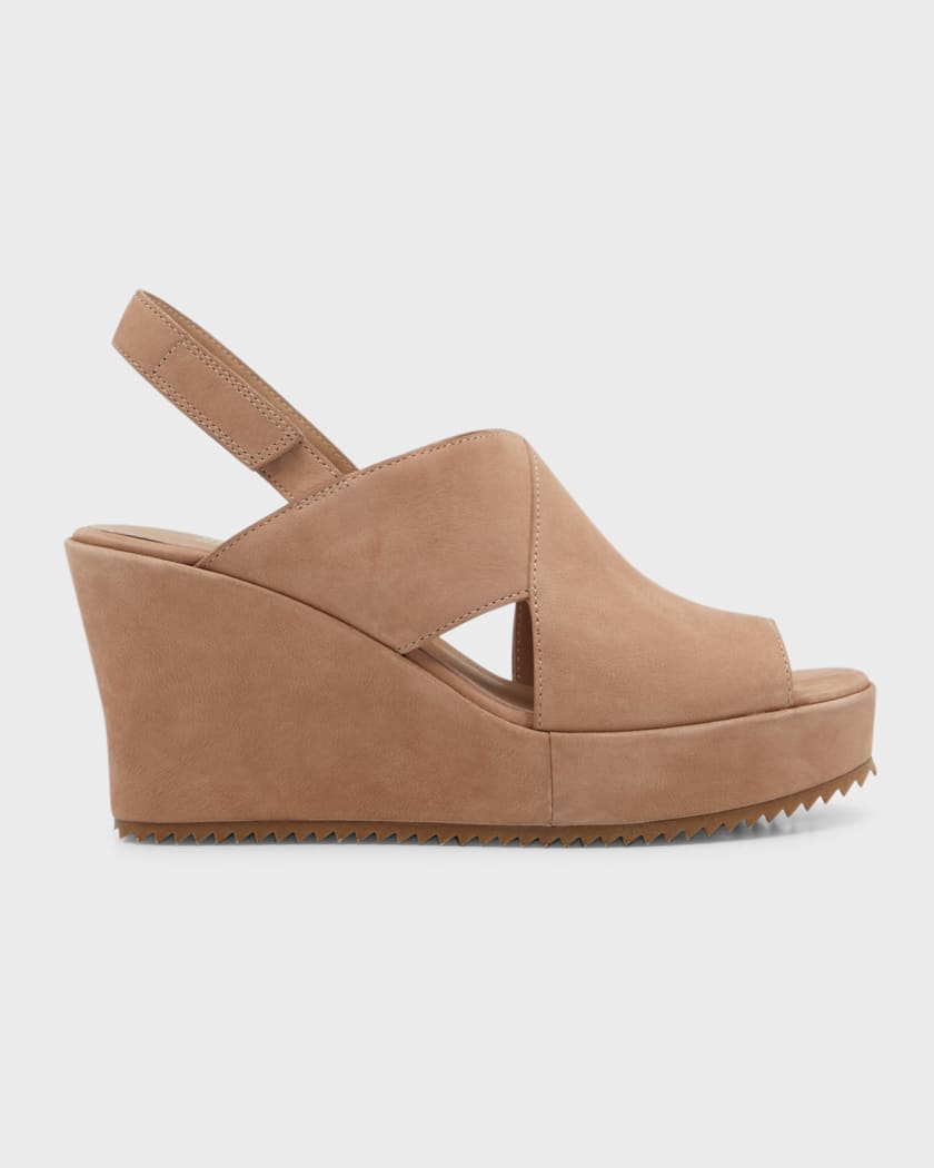 Lewis Suede Wedge Slingback Sandals