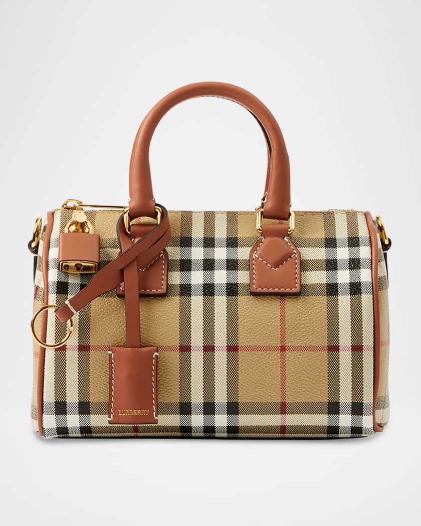 Burberry Nova Check Bowling Bag in Very Good Condition 