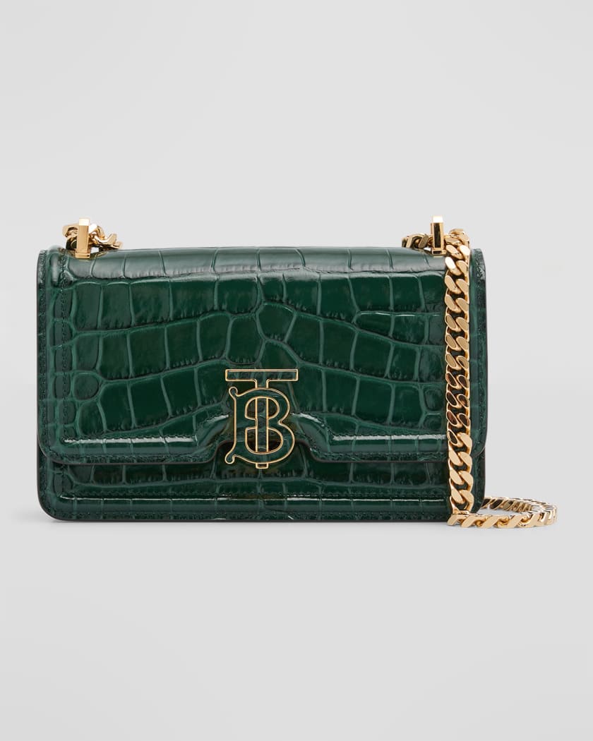Burberry Clutch Bag In Alligator Leather With Shoulder Strap Auction