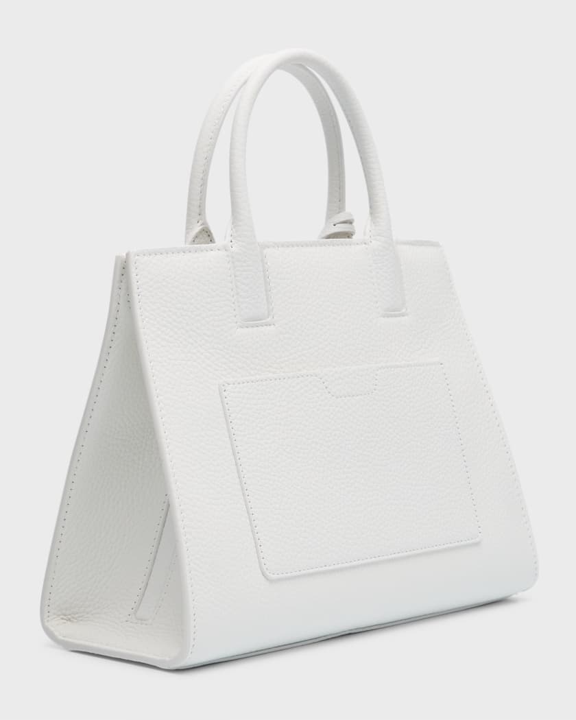 BURBERRY: Chess bag in grained leather - White
