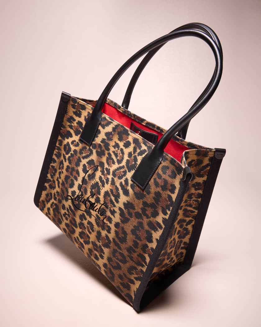 Leopard canvas logo tote bag  Le Noir - Unconventional Luxury