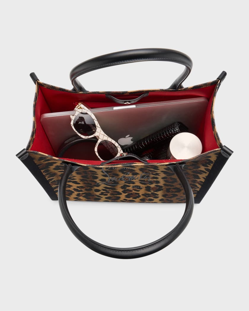 Leopard canvas logo tote bag  Le Noir - Unconventional Luxury
