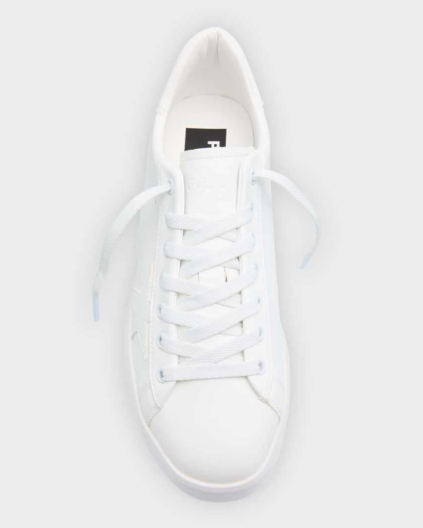 Fashion Designer Monogram Sneaker, Lace-Up Vegan Leather Classic