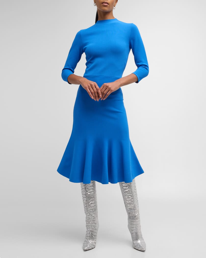 Stella McCartney Compact Knit Midi Dress with Open Back Neiman