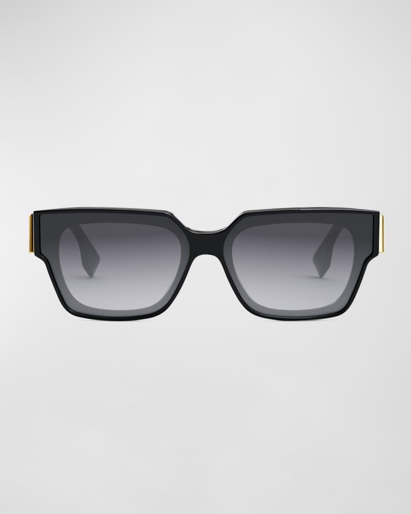 FENDI EYEWEAR Oversized square-frame acetate sunglasses