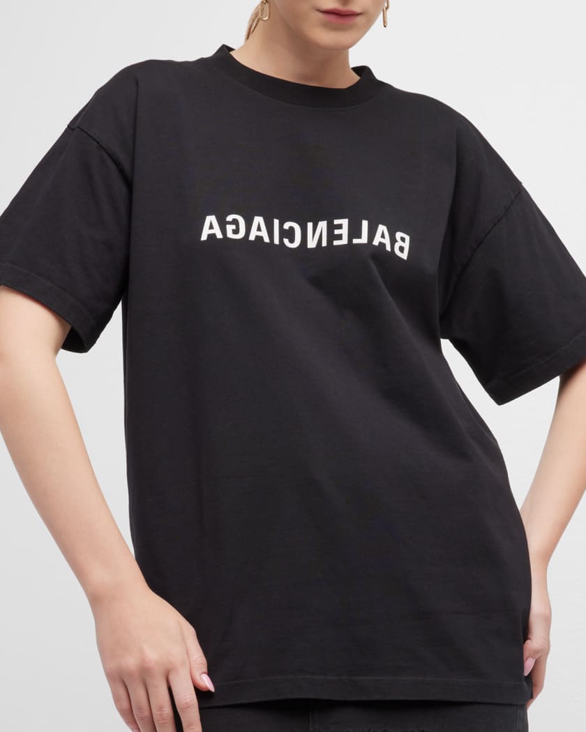Mirror Balenciaga T-shirt Medium Fit in Black