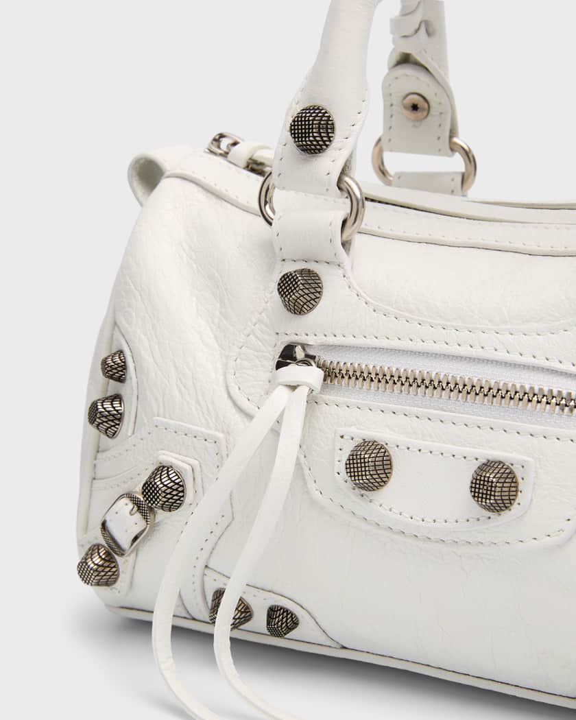 White balenciaga mini city bag store