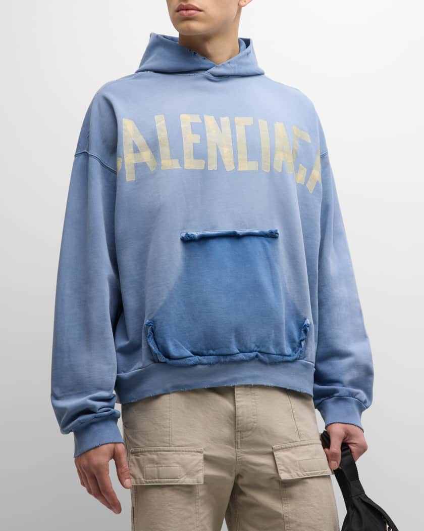 Men's Tape Type Ripped Pocket Hoodie Large Fit | Neiman Marcus