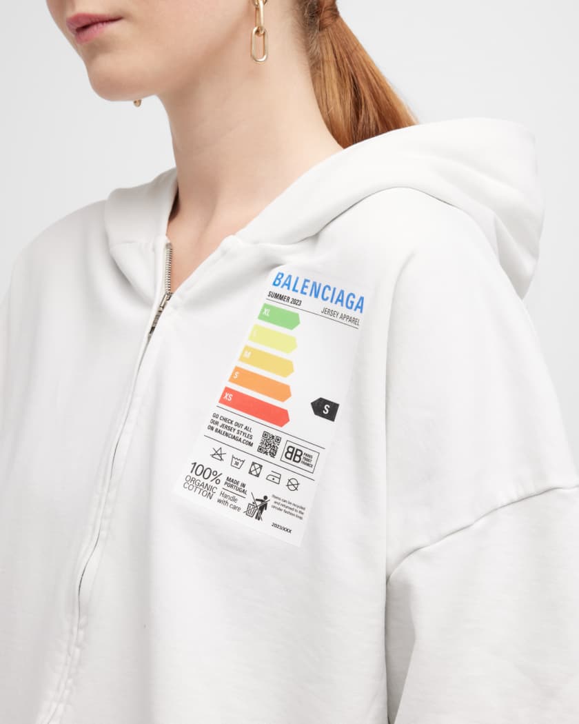 Balenciaga energy patch zip up hoodie