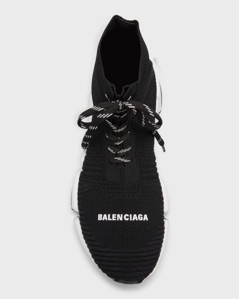Balenciaga Men&s Speed Knit Sneakers - Black Size 8 M