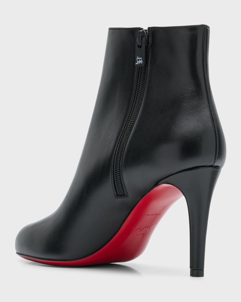 Christian Louboutin Pumppie Red Sole Leather Ankle Boots