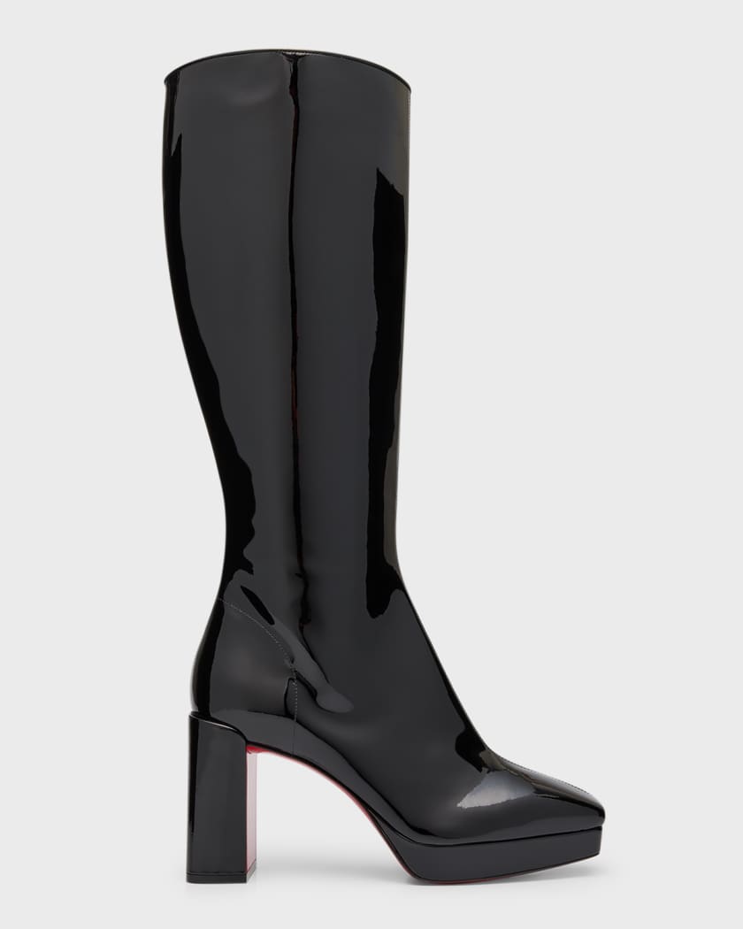 Christian Louboutin Alleo Botta Red Sole Patent Leather Knee High