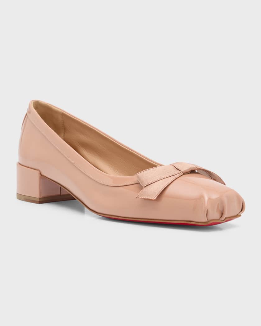 Mamaflirt Patent Red Sole Ballerina Pumps