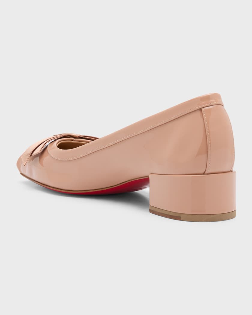 Mamaflirt Patent Red Sole Ballerina Pumps