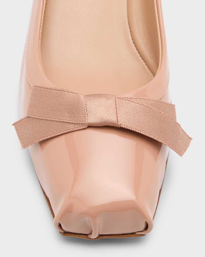 Mamaflirt Patent Red Sole Ballerina Pumps