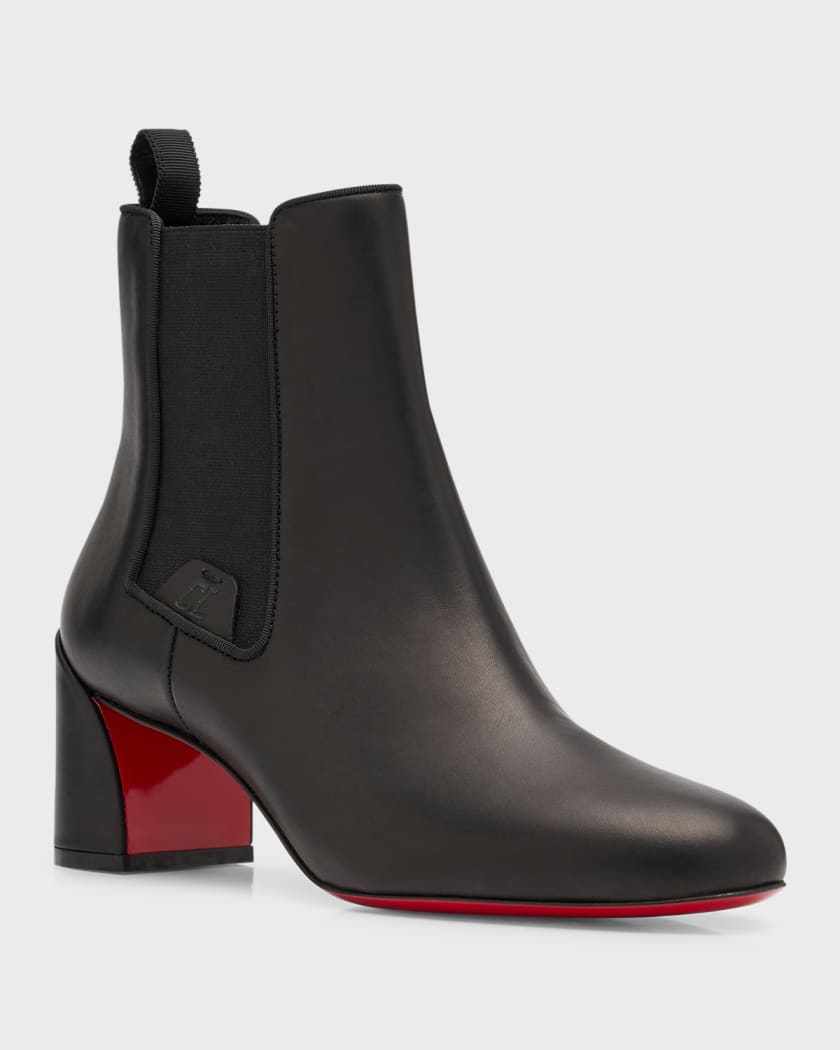 Pumppie Red Sole Leather Ankle Boots