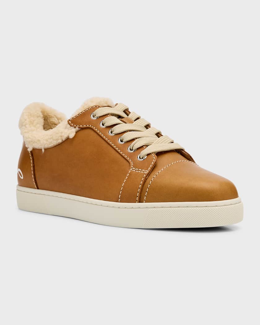 Fun Vieira Leather Sneakers in Brown - Christian Louboutin