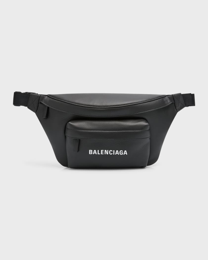 Balenciaga Men's Superbusy Leather Multi-Pocket Sling Bag, Small