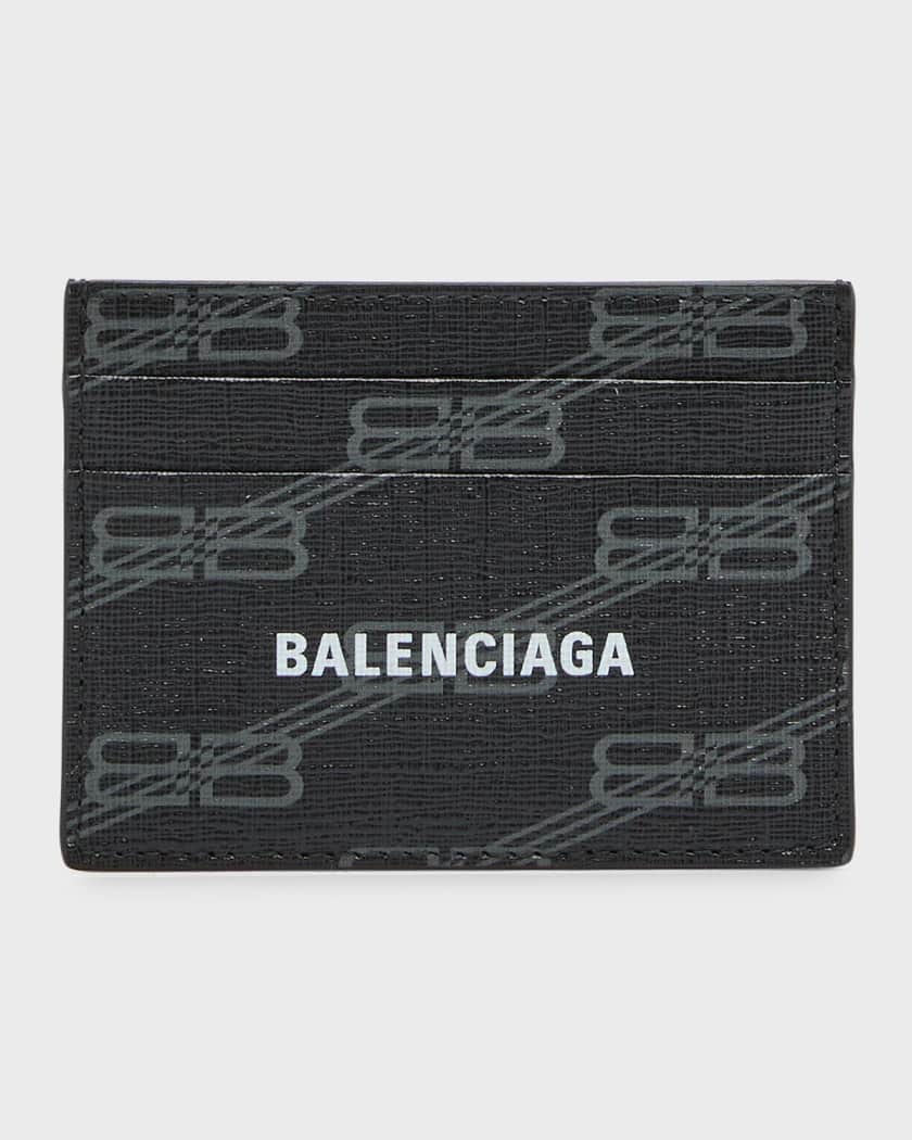 Balenciaga Signature Large Long Coin And Card Holder Bb Monogram Coated  Canvas And Allover Logo in Black