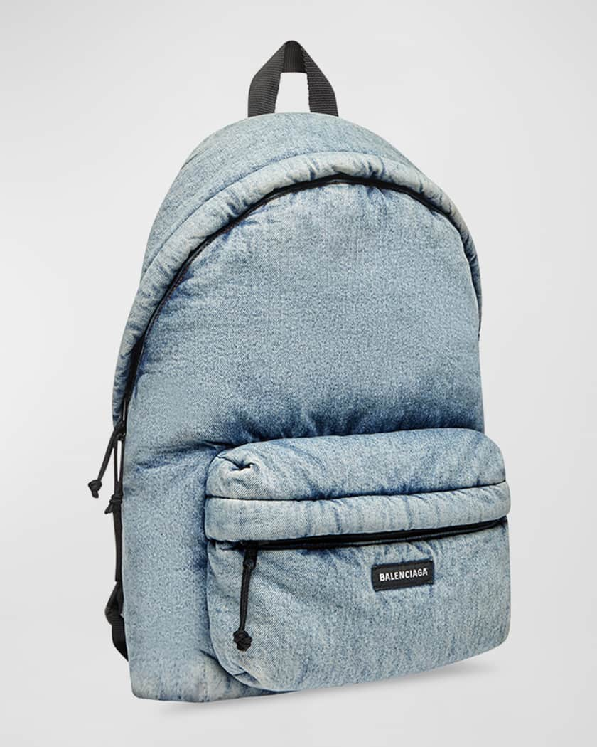 Balenciaga Men's Explorer Backpack In Denim | Neiman Marcus