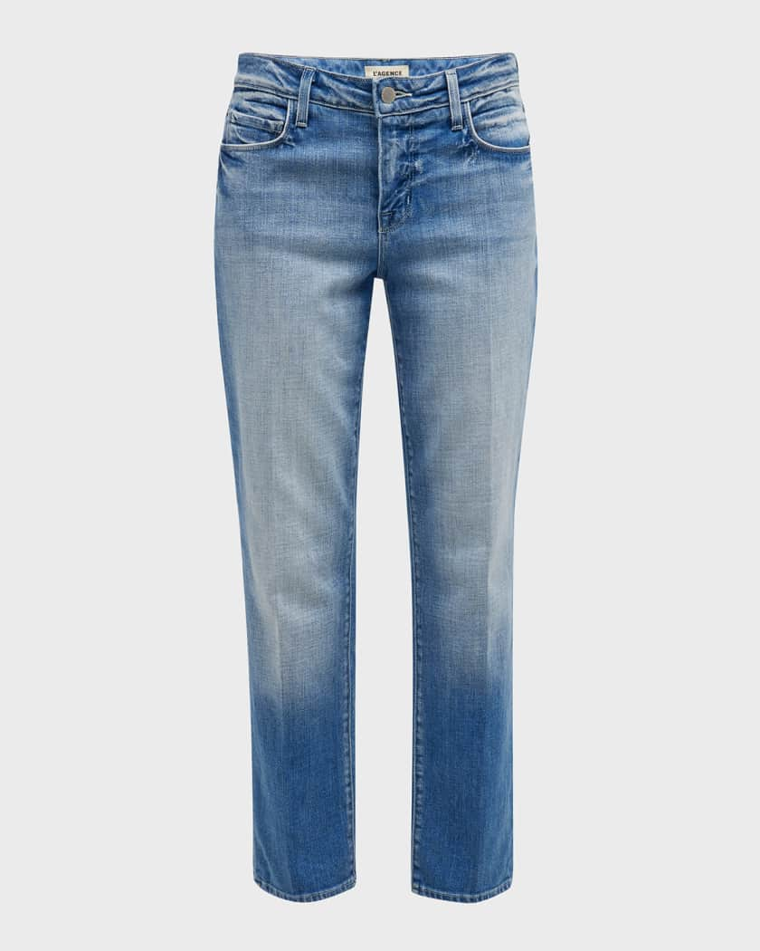 L'Agence Marjorie Mid-Rise Slouch Slim Straight Jeans