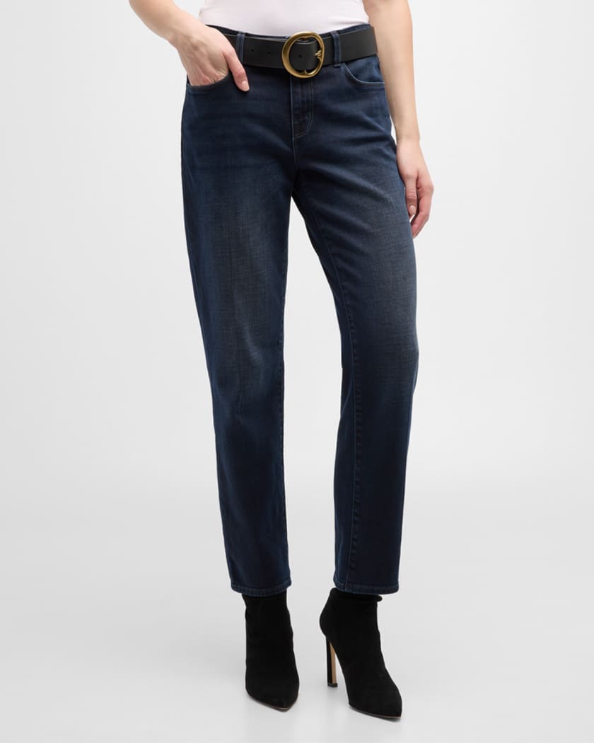 L'Agence Marjorie Mid-Rise Slouch Slim Straight Jeans