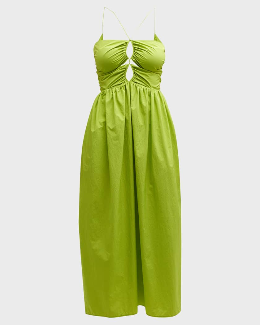 Silvia Voluminous Halter Maxi Dress