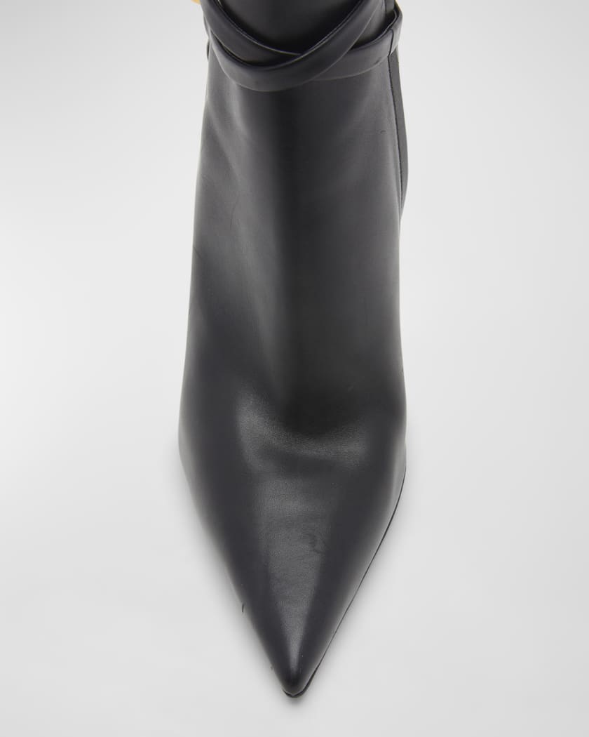 Lock 105mm Leather Ankle Booties