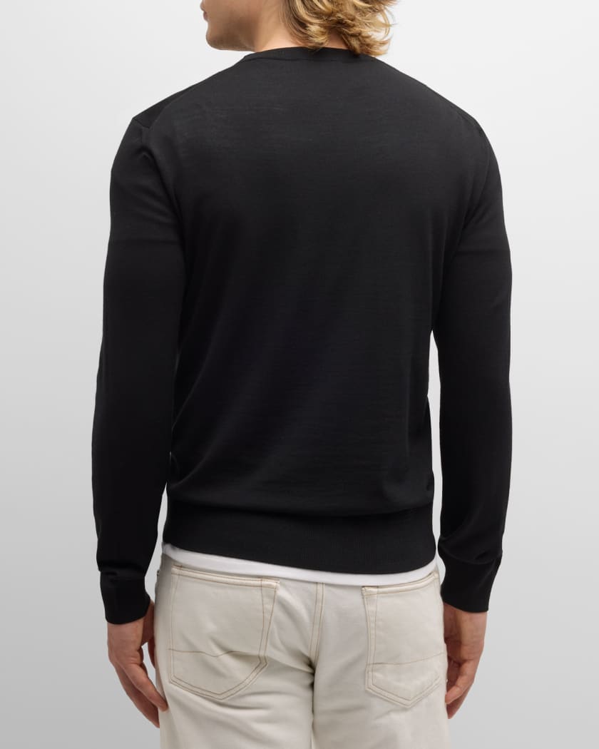 Men's Fine-Gauge Wool Sweater | Neiman Marcus
