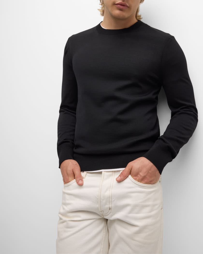 【送料&関税込】Tom Ford Fine Wool Sweater Men's Fine-Gauge Wool Sweater | Neiman Marcus