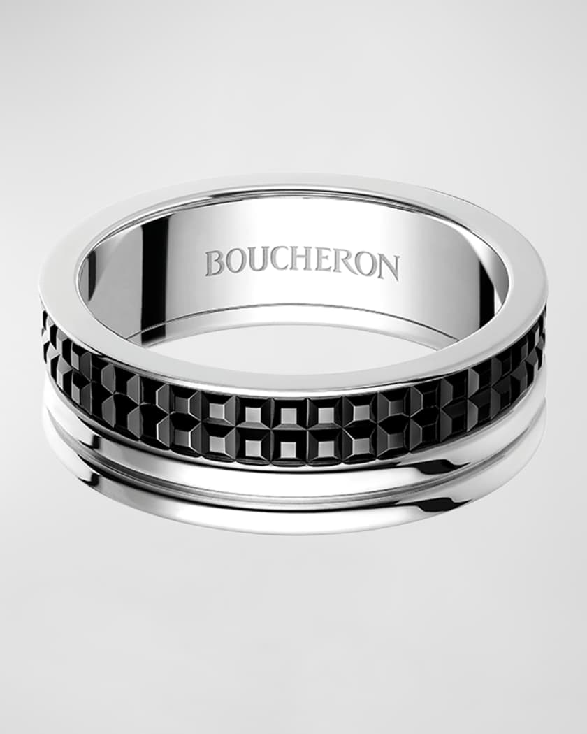 18K White Gold Quatre Black Edition Large Ring | Neiman Marcus
