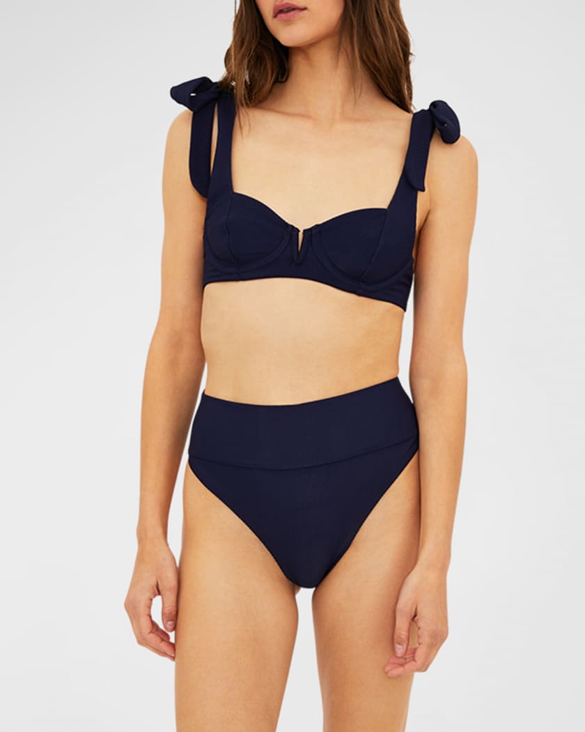 Shoulder tie bikini on sale top