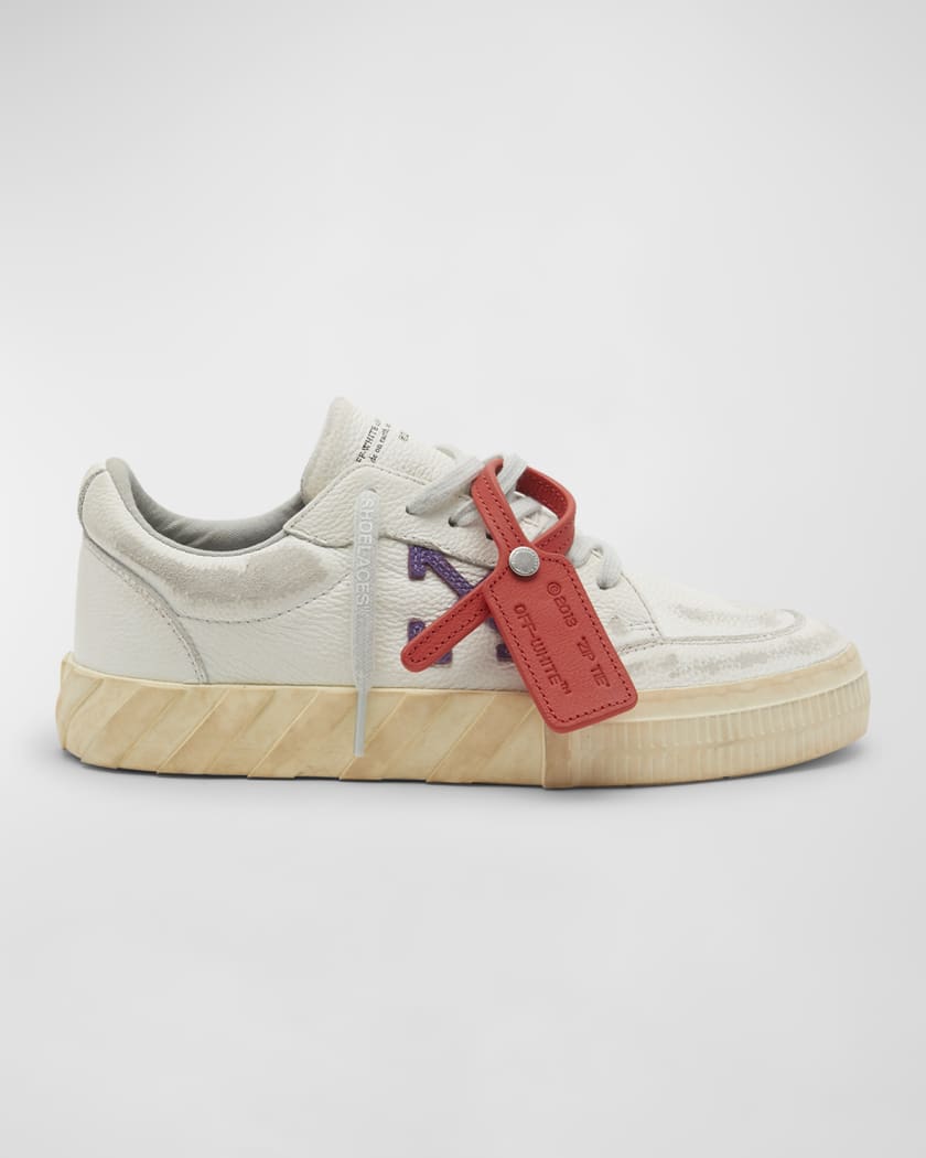 Off-White c/o Virgil Abloh White And Purple Vulcanized Low-top Sneakers