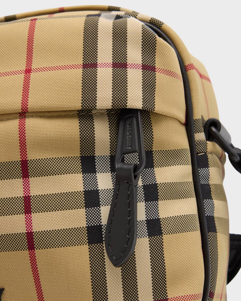 BURBERRY: Murray backpack in nylon with all-over Vintage Check
