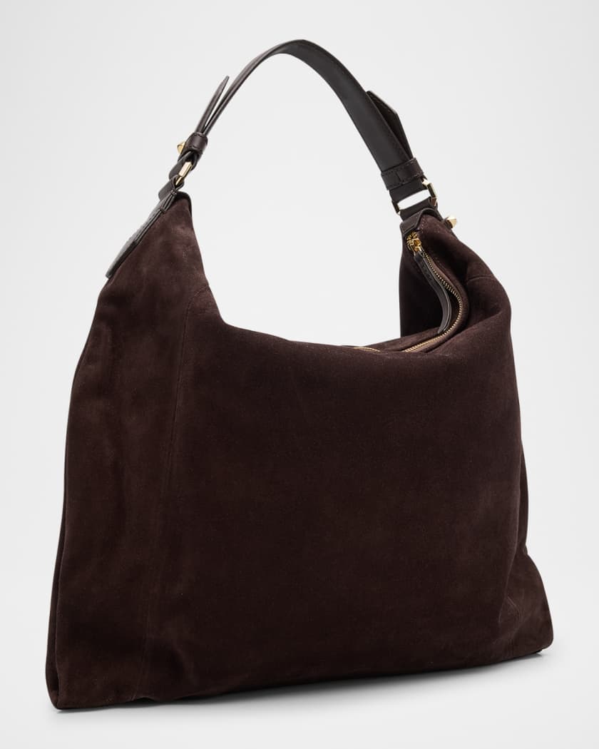 Ana Small Suede Hobo Bag