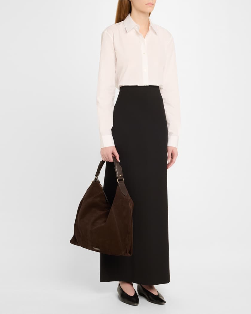Ana Small Suede Hobo Bag
