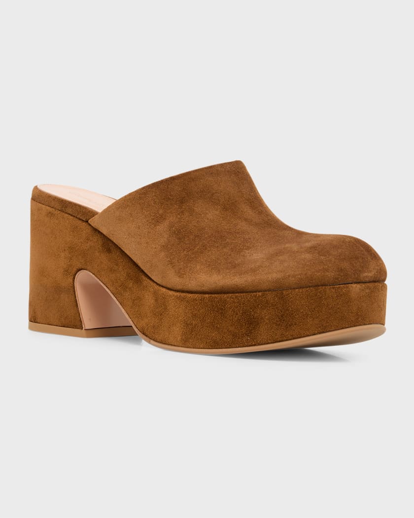 Gianvito rossi suede mules top