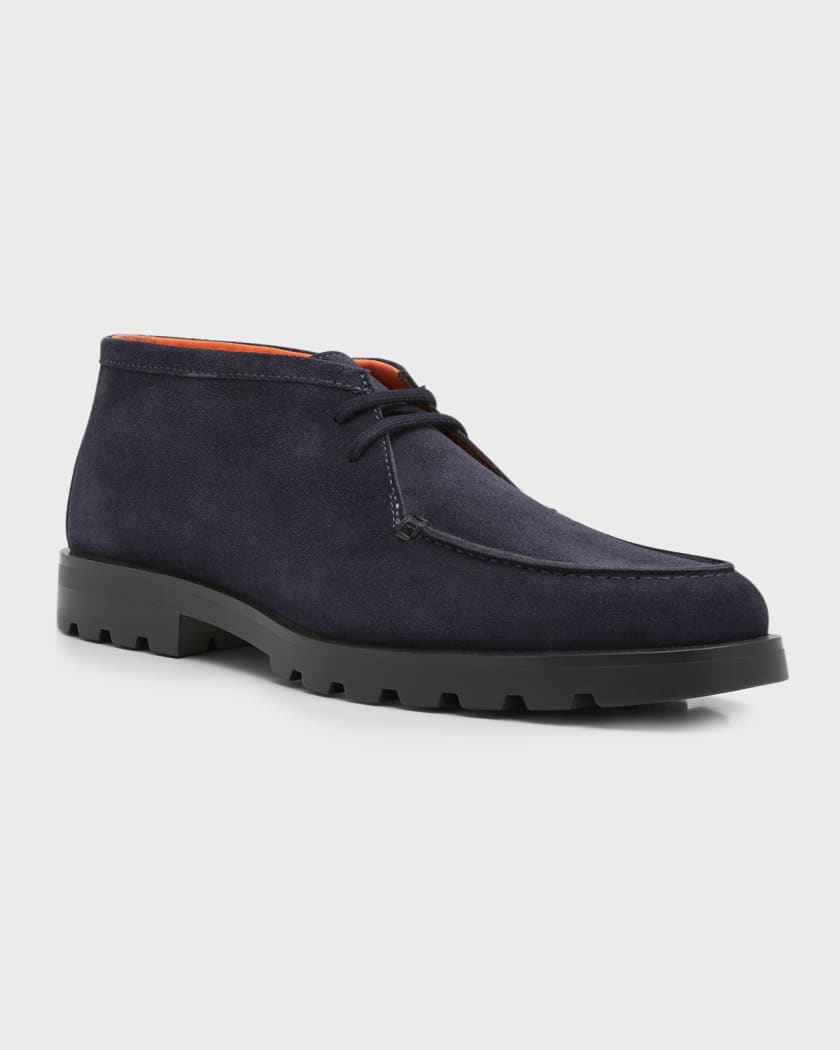 Santoni Men s Rock Desert Suede Chukka Boots Neiman Marcus
