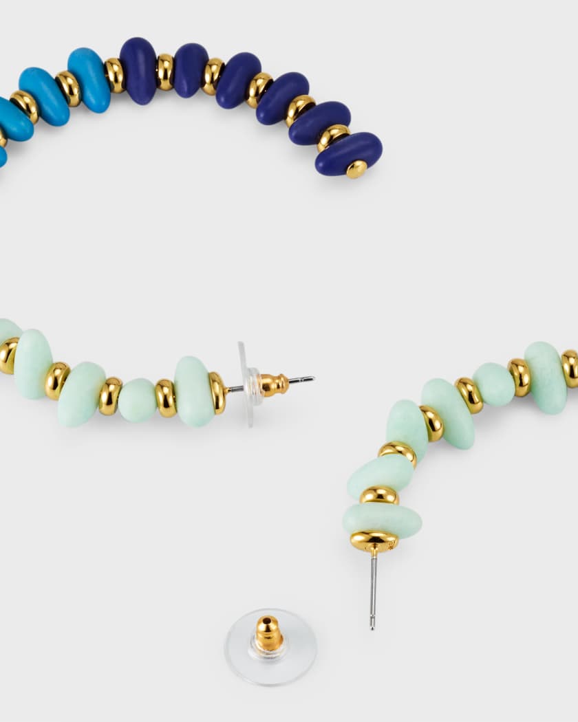 Lele Sadoughi Candy Beaded Large Hoop Earrings Neiman Marcus