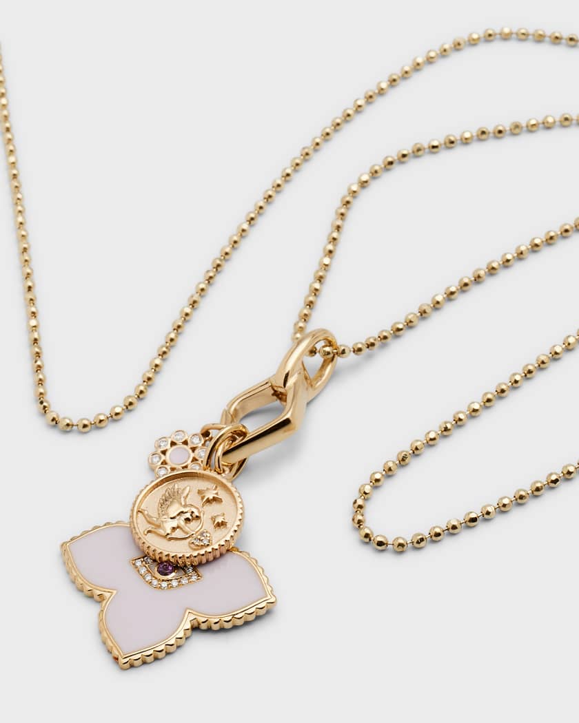 Sydney Evan Women's 14K Gold, Diamond & Amethyst Lilac Charm Necklace