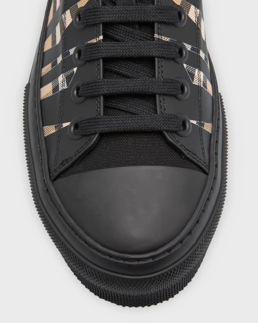 Burberry Men's Sliced Check Low-Top Sneakers