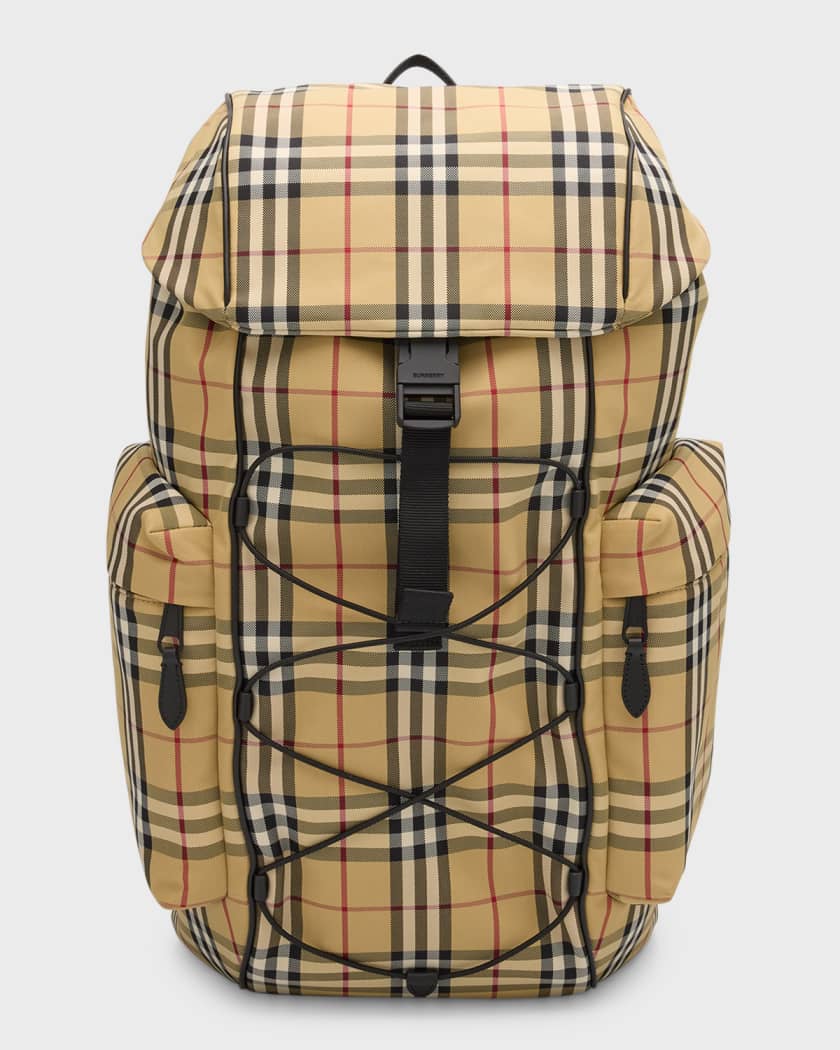 Burberry Men s Murray Check Backpack Neiman Marcus