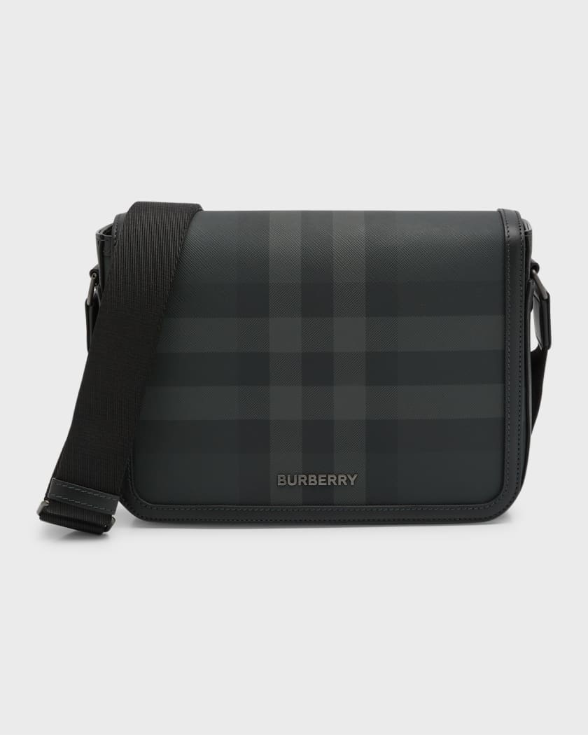 BURBERRY BAG HANDBAG PURSE CROSSBODY MESSENGER BLACK LEATHER