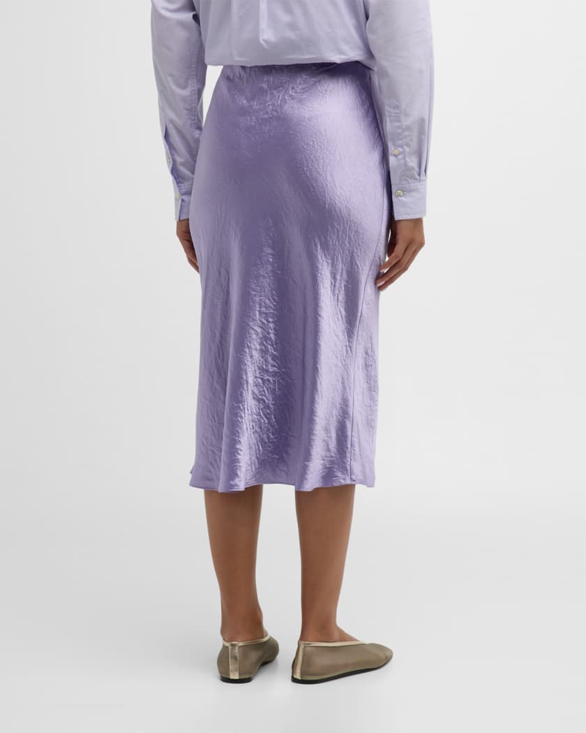 Vince satin slip midi skirt top