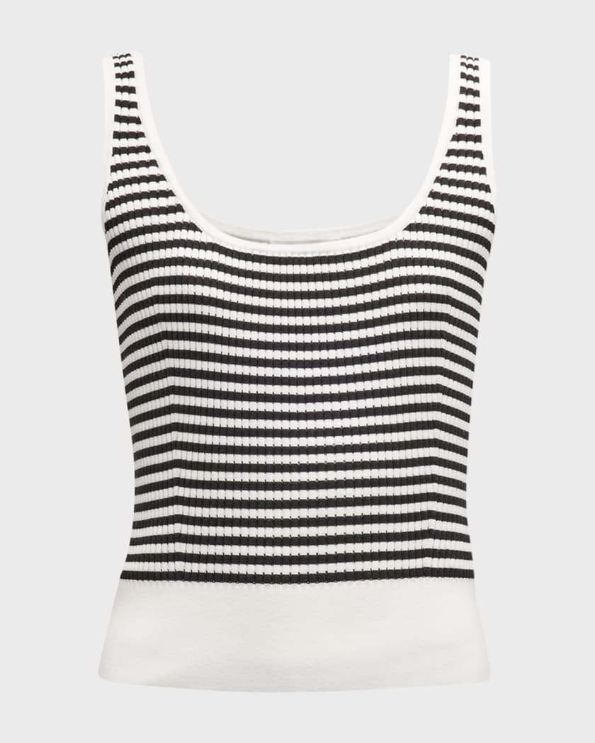 Striped sweater tank top